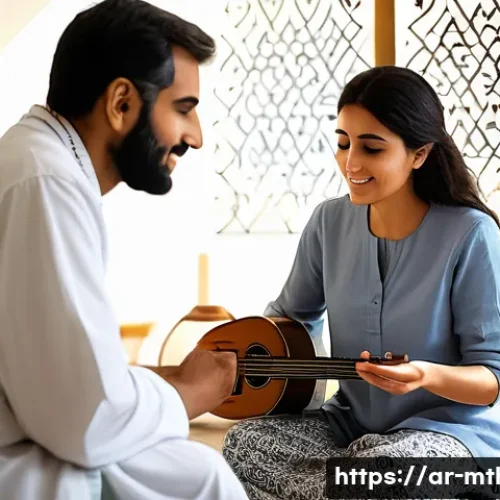 음악테라피사 직업 교육 - A professional music therapist in a modern clinical setting, engaging warmly with a patient of Middl...