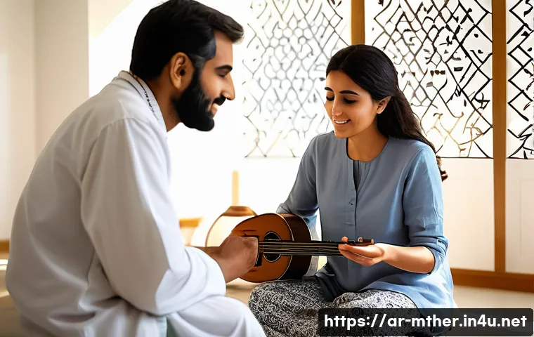 음악테라피사 직업 교육 - A professional music therapist in a modern clinical setting, engaging warmly with a patient of Middl...